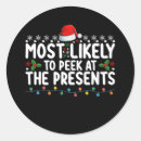 Search for no peeking stickers Xmas