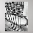 Search for guitar string posters Black and white