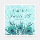 Search for peacock feather napkins Blue
