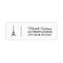 Search for parisian return address labels Eiffel tower