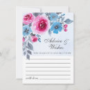 Search for floral wedding advice cards Blue