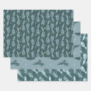 Search for pine needles wrapping paper Blue
