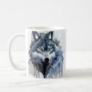 Search for wolf painting mugs grey