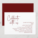 Search for burgundy wedding reception invitations Elopement