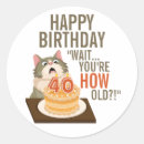 Search for funny 40th birthday stickers Milestone