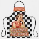 Search for black and white gingham aprons Vintage