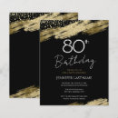 Search for black and gold 80th birthday invitations Elegant