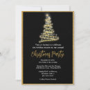 Search for gold glitter christmas invitations Black and gold
