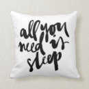 Search for funny sleep quotes cushions Black