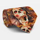 Search for fire skull ties Red