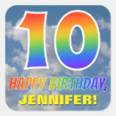 Search for 10 birthday stickers 10 years old