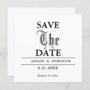Search for gothic wedding save the dates Black white