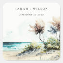 Search for beach wedding stickers Modern elegant