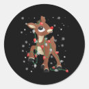 Search for rudolph reindeer stickers Merry christmas