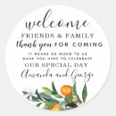 Search for orange round wedding stickers Calligraphy