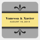 Search for grey and yellow wedding stickers Trendy
