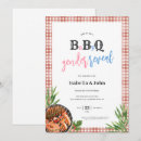 Search for baby reveal invitations Gingham