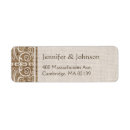 Search for burlap and lace return address labels Western