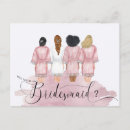 Search for will you be my bridesmaid postcards Blush pink