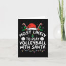 Search for volleyball christmas cards Santa