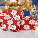 Search for red and white poinsettias wrapping paper Flowers