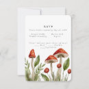 Search for mushrooms rsvp cards Watercolor