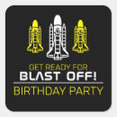 Search for blast off square stickers Outer space