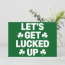 Search for luck on invitations Irish