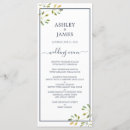 Search for navy blue wedding menus Eucalyptus