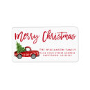 Search for rustic family return address labels Red and green