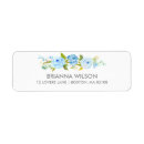 Search for white and blue return address labels Floral