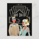 Search for art deco lady postcards Illustration