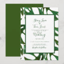 Search for green and white wedding invitations Leaf