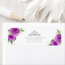 Search for purple flower return address labels Violet