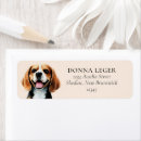 Search for cute beagle return address labels Modern