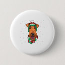 Search for airedale terrier round badges Pug