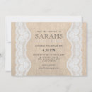 Search for burlap lace bridal shower invitations Girly