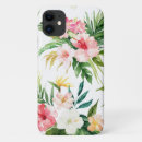 Search for tropical flower iphone cases Watercolor