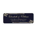 Search for gold and blue return address labels Botanical