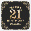 Search for 1 21 stickers Black and gold