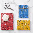 Search for blue bandana wrapping paper Paisley