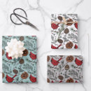 Search for pine cone wrapping paper Winter