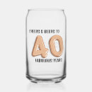 Search for 40th birthday beer glasses Cheers to 40 years