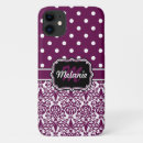 Search for purple damask iphone cases White