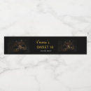 Search for black gold water bottle labels Birthday