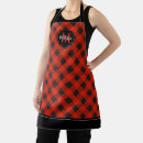Search for red black plaid aprons Farmhouse