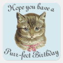 Search for cat birthday stickers Vintage