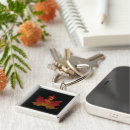 Search for maple leaf square key rings Red