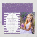 Search for lavender first communion invitations Cross