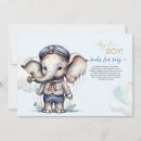 Search for navy blue elephant baby shower invitations For kids